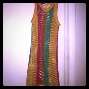 Rasta/caribbean style mesh-vest or tank-top